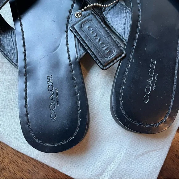 Women’s Coach Black Sandals Sz5.5 - Picture 6 of 7